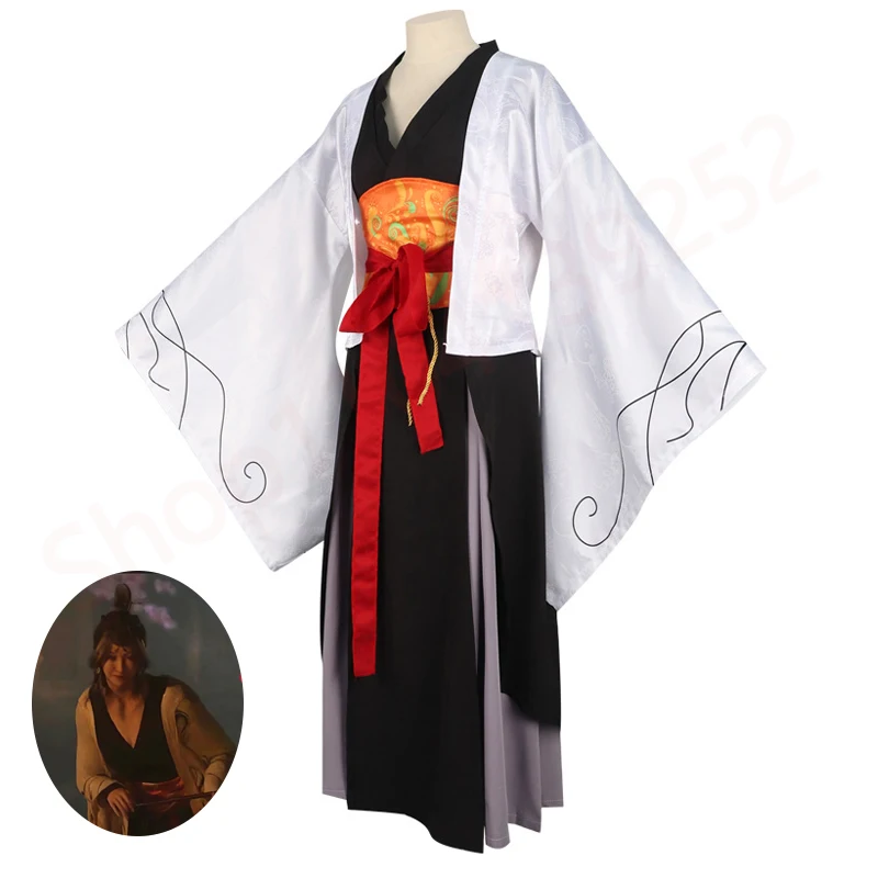 Black Myth Wukong Spider Spirit Five Sister Cosplay Costume White Cloak Coat Chinese Hanfu Halloween Woman Game Roleplaying Suit