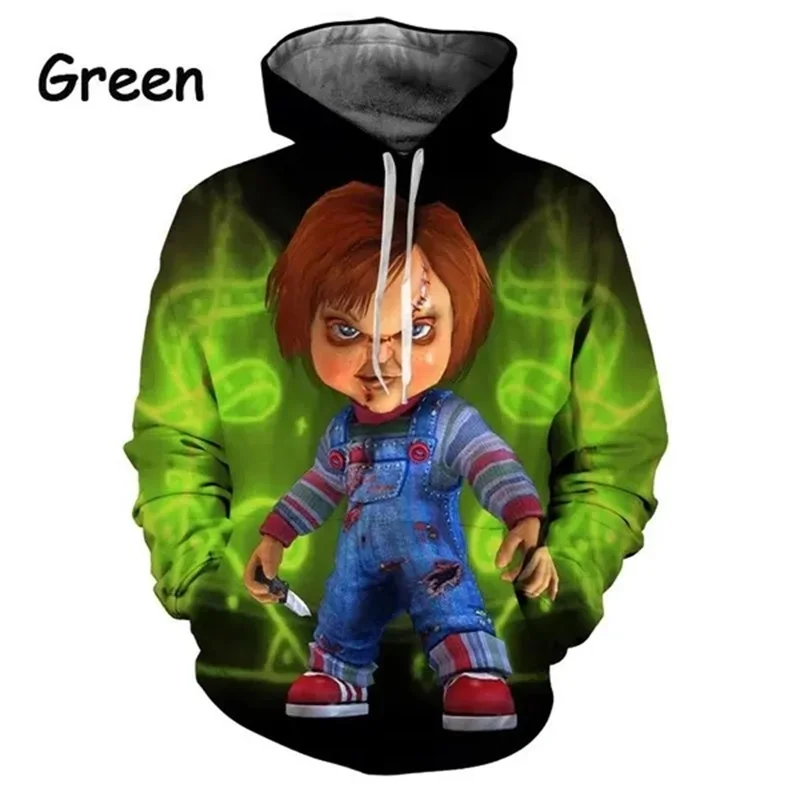 3d Printed Chucky Doll Hoodies For Men And Women Spring Autumn Pullover Graphic Sweatshirts Mens Oversized Streetwear Tops