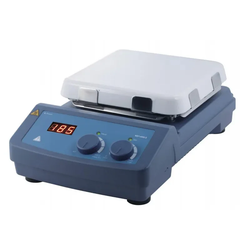 IKEME LCD Digital Heating Magnetic Stirrer 550°C Glass Ceramic Square Hotplate Magnetic Mixer With Stir Bar laboratory Mixer Hot