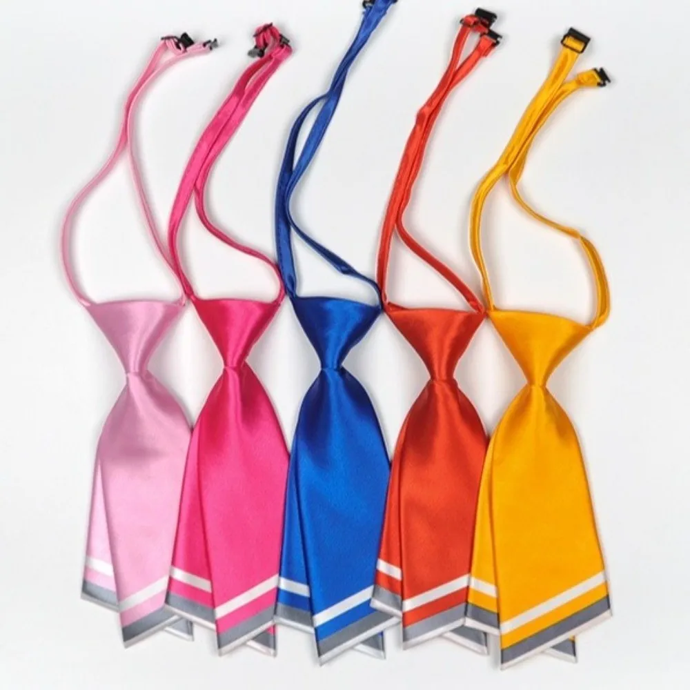 Classic Stripe Small Necktie Suit Gravatas Double-layer Children Tie Lazy Ties Business Ties School Uniform Tie Student