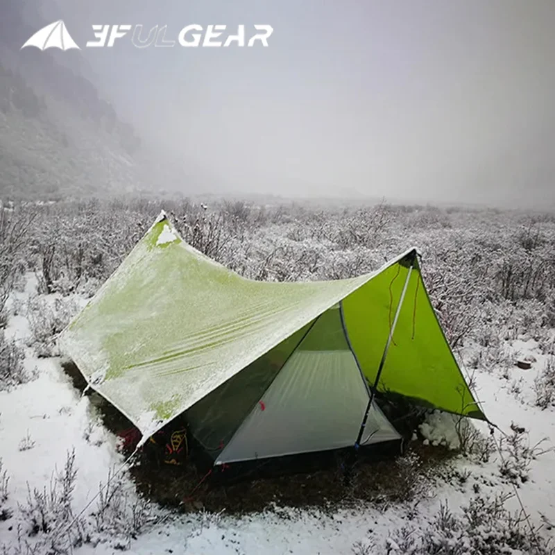 3F UL GEAR Tent 20D double-sided silicone Ultralight 2 Persons Hiking Camping Tent Outdoor 3 Season Sunshade Sun Shelter Tent