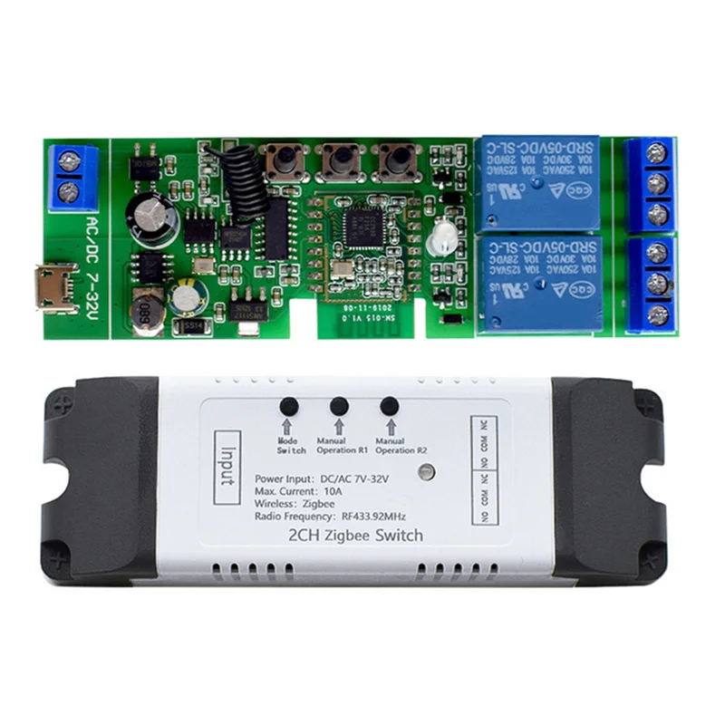 Suitable 2 Channel Tuya Zigbee Smart Wifi Electric Linear Actuator Motor Controller DC/AC 7-32V Smart Switch
