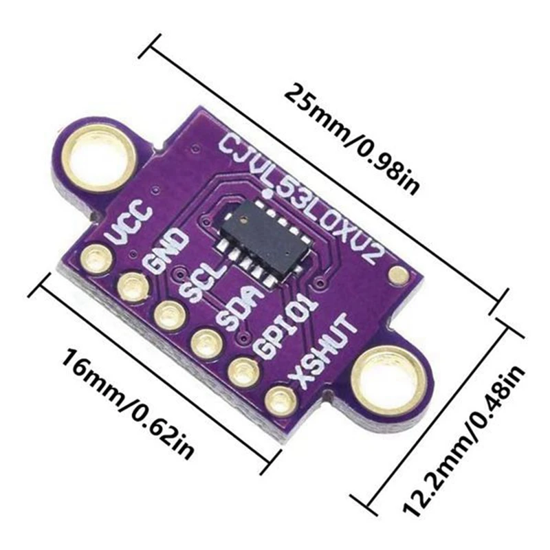 VL53L0X Time-Of-Flight (Tof) sensore di distanza Breakout 940Nm GY-VL53L0XV2 modulo di distanza I2C IIC