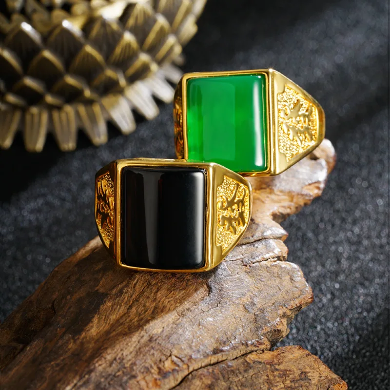 

AU999 Властное кольцо «Fa» (Багатство) Мужское золото 24 карата — антидеформационное, безопасное, символ процветания