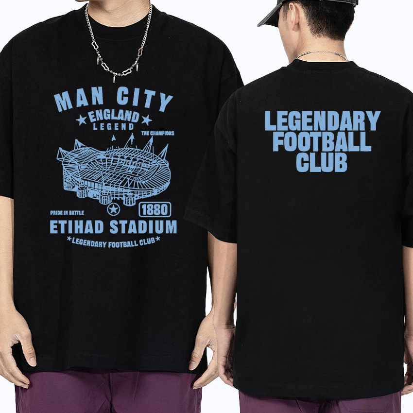 2025 Manchester CITY 100% Cotton Men Women T-shirt Oversized Summer Top Casual short sleeve t-shirts Unisex Crew Neck clothing