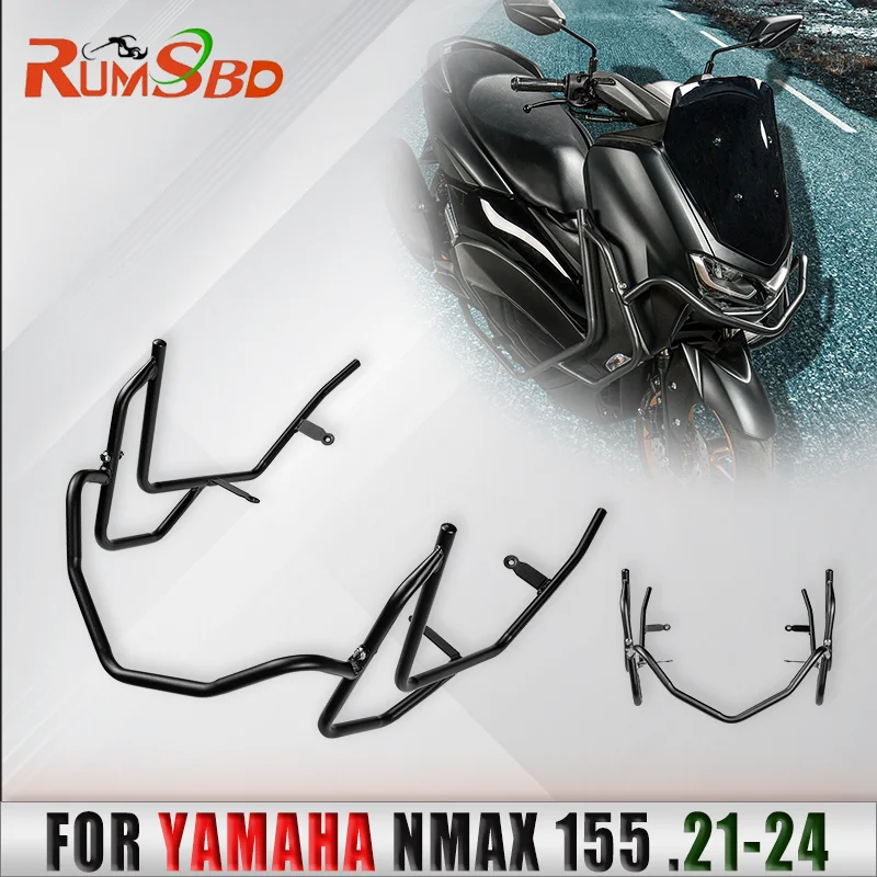 

Motorcycle Engine Guard Frame Crash Bar Bumper Protector For Yamaha NMAX155 2021 2022 2023 2024 Falling Protection