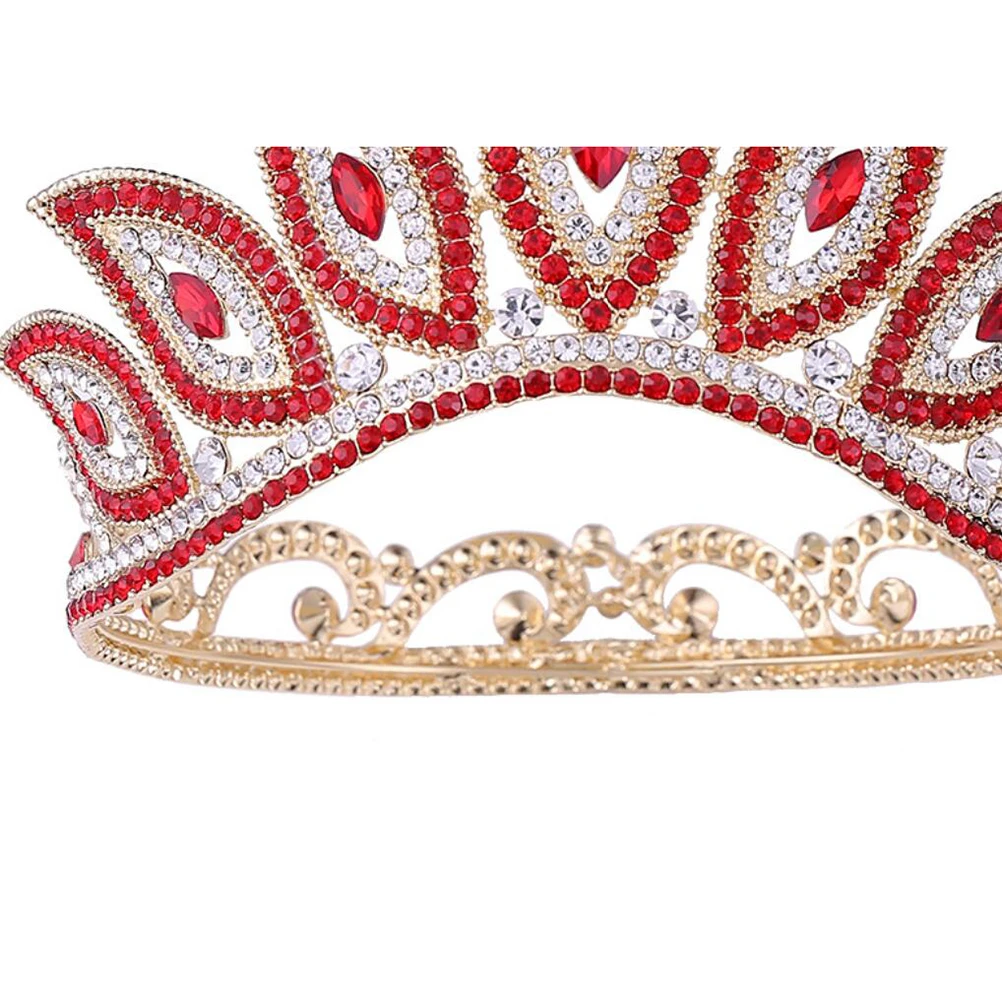 

Bridal Crown Rhinestone Hair Accessories for Wedding Party Banquet Baroque Round Vintage Charm Elegant Durable