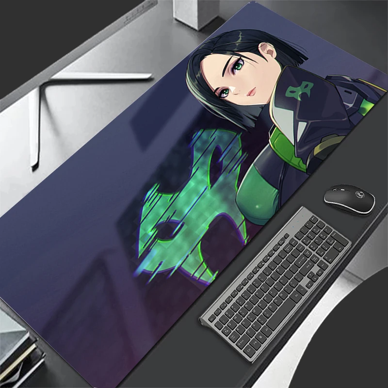 Alas Mouse Pola Alas Permainan Alas Mouse Karet Aksesori PC Alas Meja Anti Selip Alas Meja Viper V-valorant Kantor Alas Keyboard Gamer