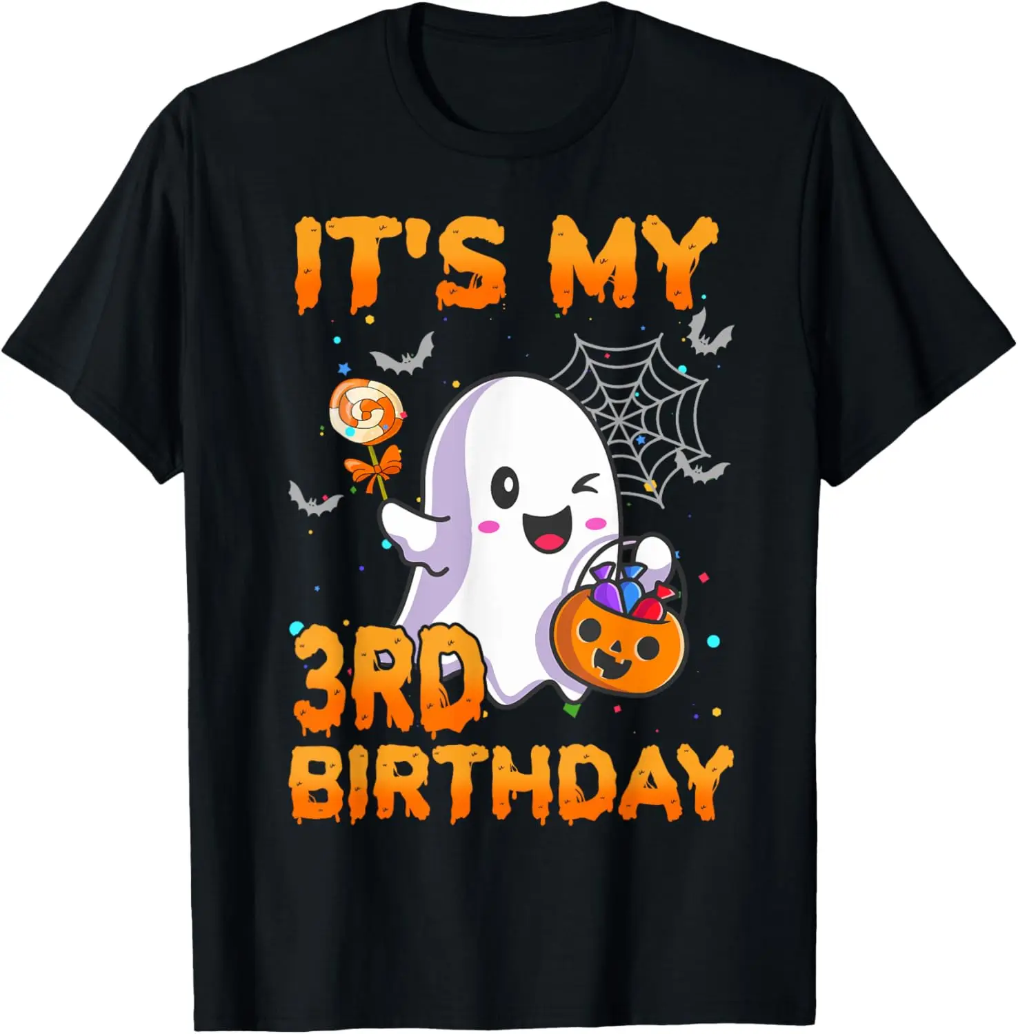 It's My 3rd Birthday Kids Boo Ghost Pumpkin Candy Costume T-Shirt