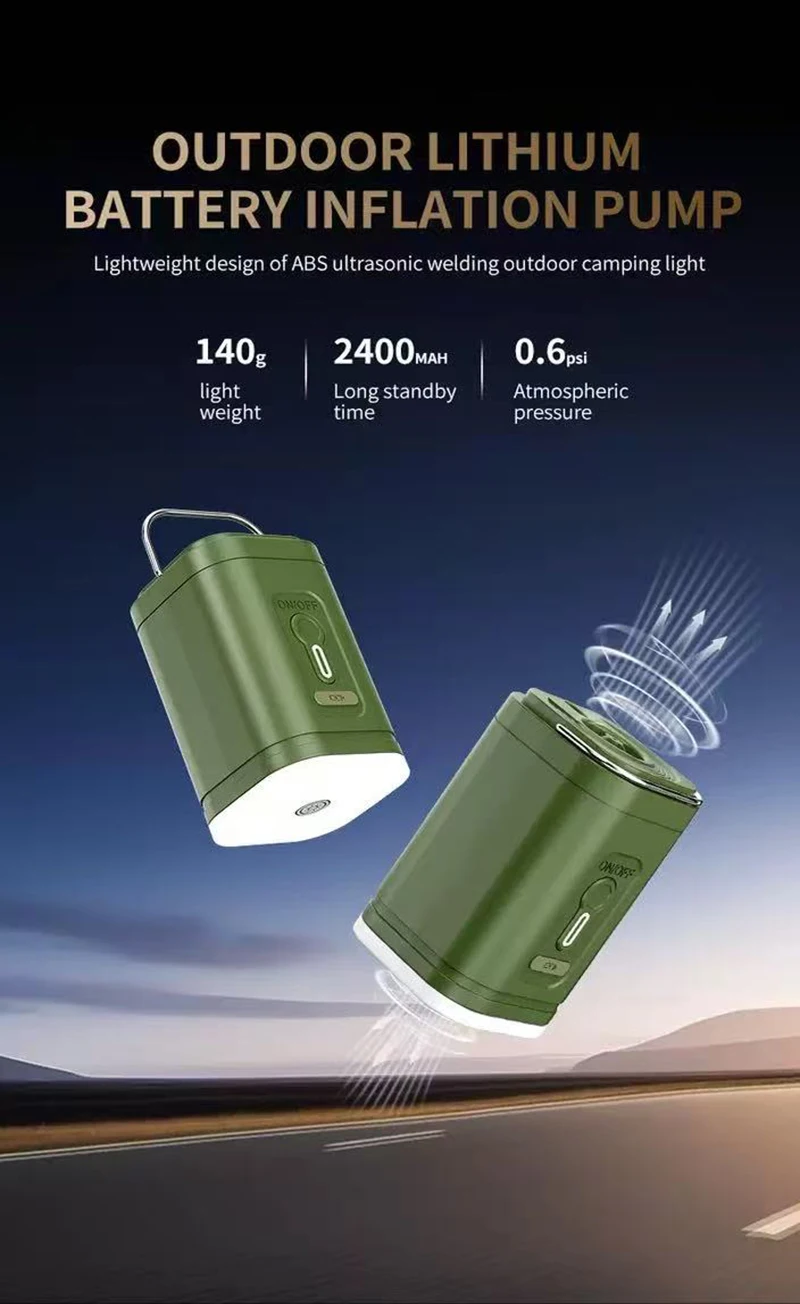 Electric Air Pump Portable Wireless Air Compressor Inflator/Deflator Pumps for Inflatable Cushions Air Beds Boat Swimming Ring
