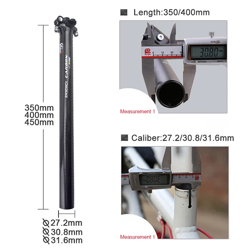 JIBOO 450 مللي متر الكربون Mtb Seatpost عالية القوة خفيفة الوزن للغاية 27.2 مللي متر/30.8 مللي متر مقعد آخر ل الطريق دراجة هوائية جبلية دراجة أجزاء