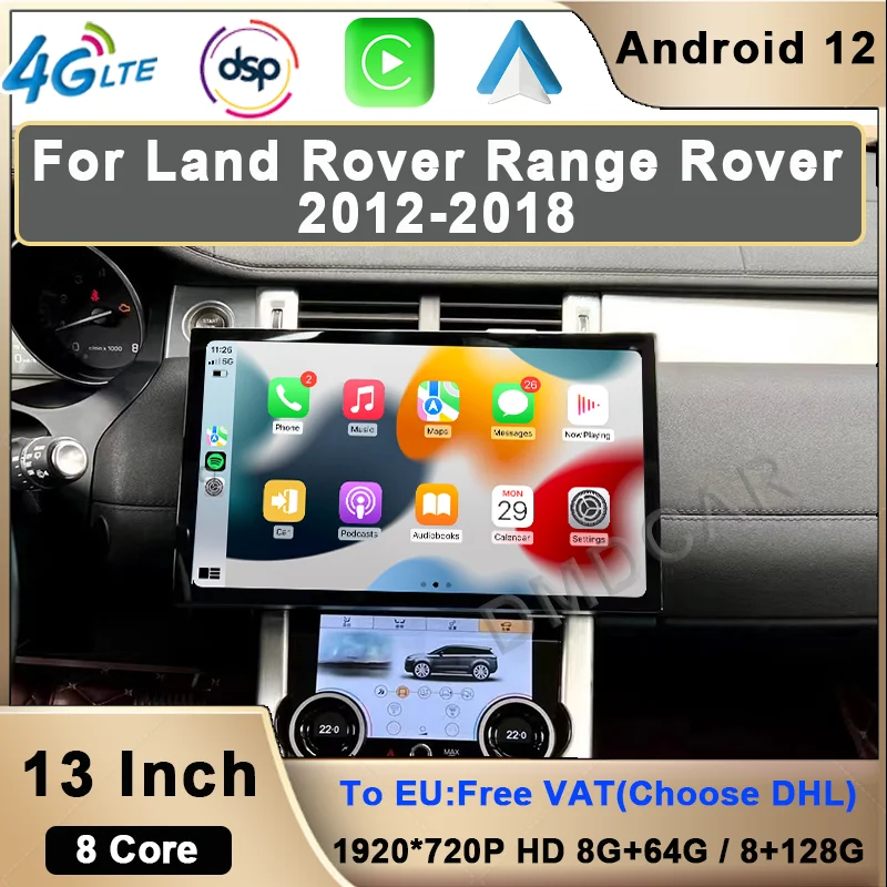 

13 Inch Android 12 4G Car Dvd Multimedia Player For Land Rover Range Rover Evoque LRX L538 Vogue L405 Sports L494 Carplay AUTO