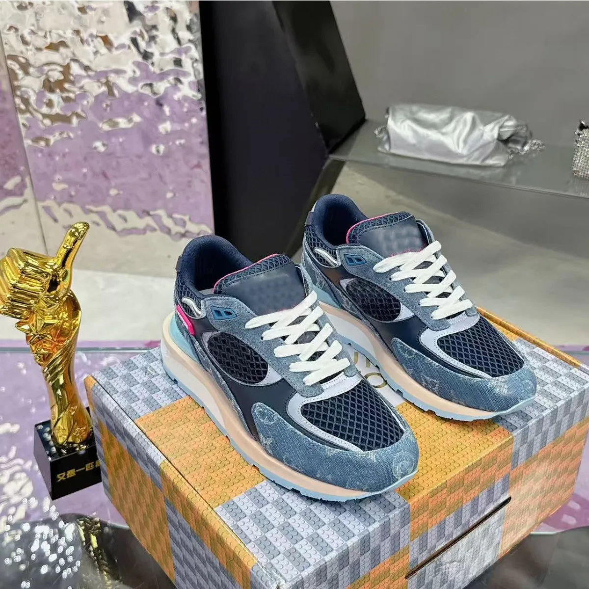 Luxe casual sneakers voor heren, laag model, ademend, lichtgewicht hardloopschoenen, comfortabel, veelzijdige 'dad' sneakers, voor dagelijks gebruik. - afbeelding 2