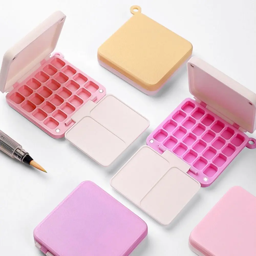 

Simple 24-grid Watercolor Paint Box Mini Empty Pigment Box Portable Paint Case Travel