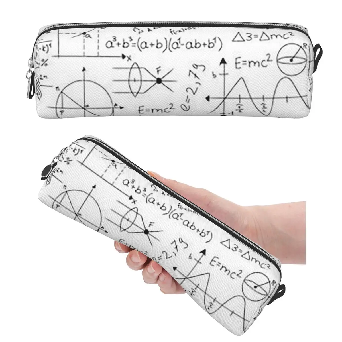 Mathematics Formulas Math Numbers Pencil Cases Large Capacity Pen Bags Pen Box For Boys Girls Office Pencil Pouch Cosmetic bag
