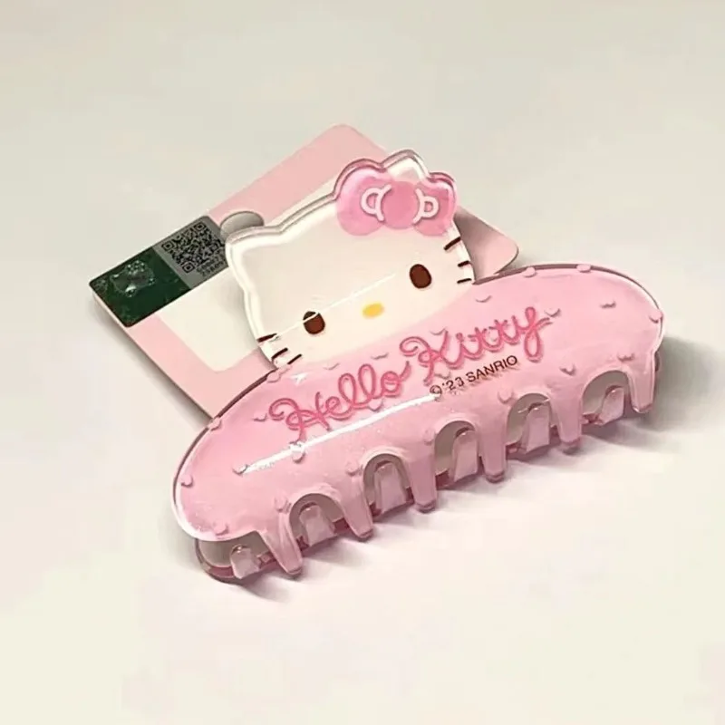 Новый набор заколок для волос Hello Kitty, милые заколки для челки, аксессуары для волос в стиле каваи для девочек, заколки с мультяшными персонажами для подарков Kit Kat.