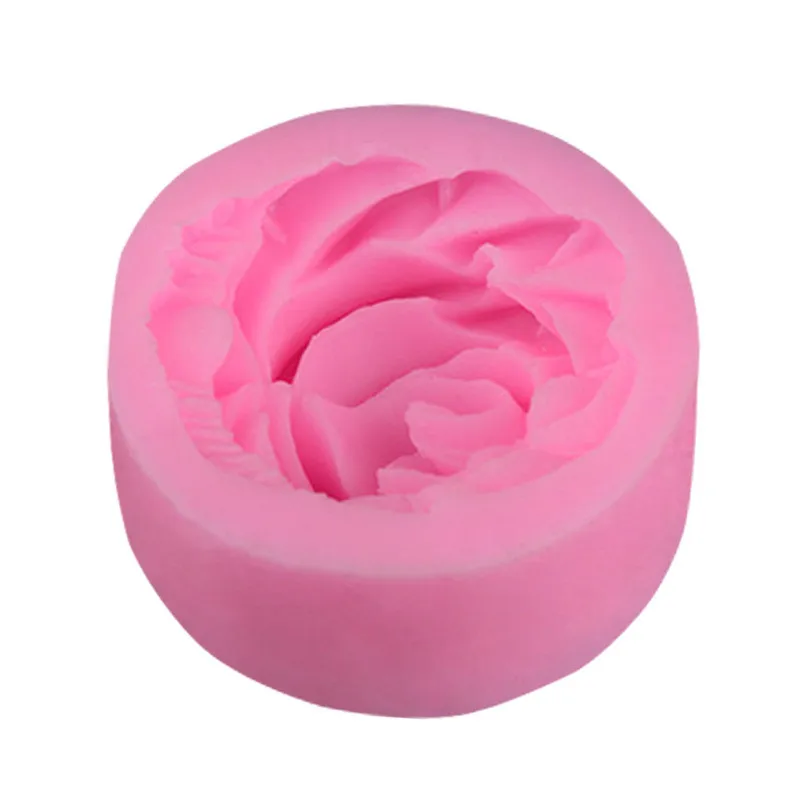 1PCS  Flower Bloom Rose Shape Silicone Fondant Soap 3D Cake Molds Cupcake Jelly Candy Chocolate Decoration Baking Tool Moulds