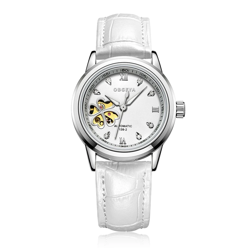 Fashion LuxuryRose Watch Women\'s Brand Wrist Watches Women Automatic Mechanical Watch Ladies Waterproof Senhoras Assistir