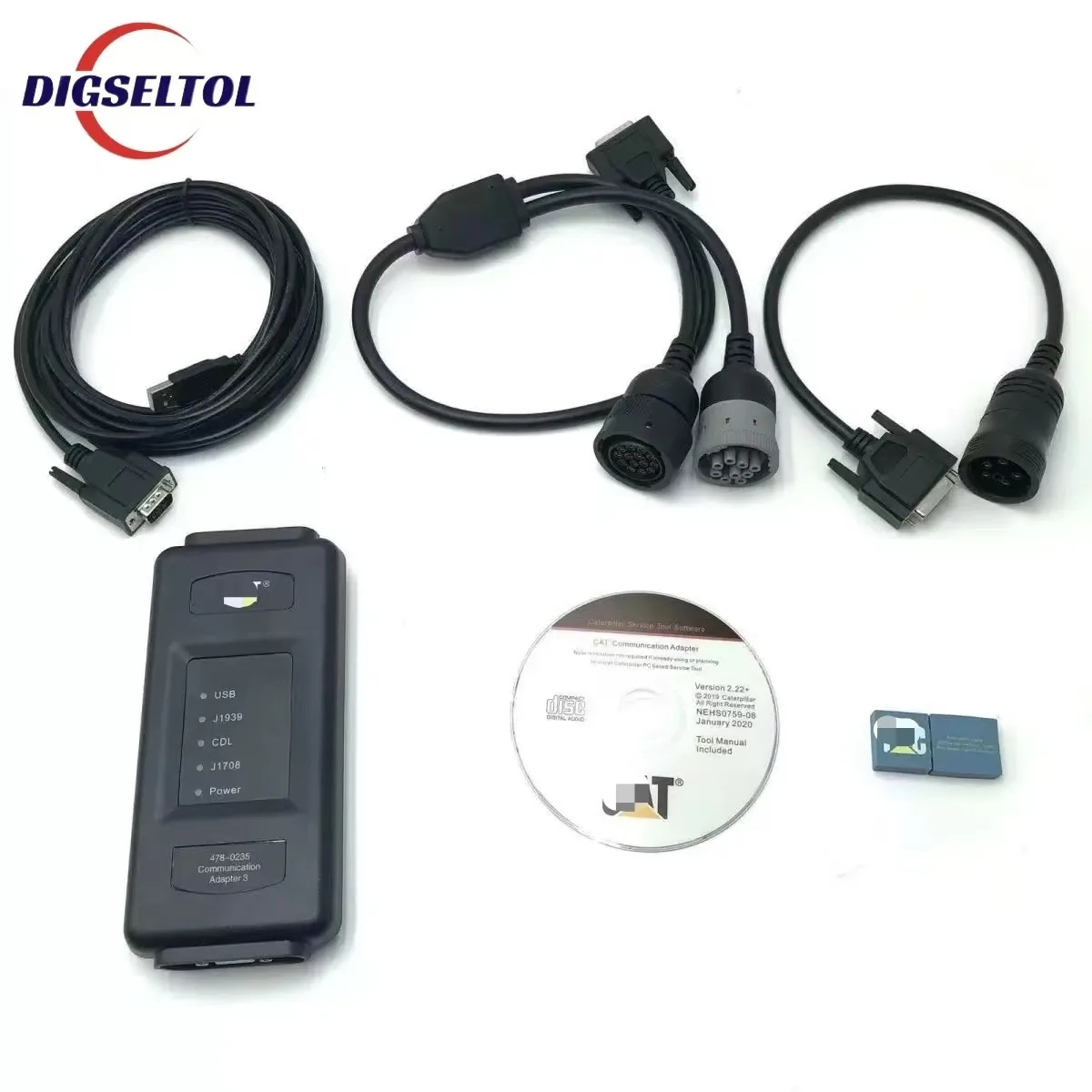 ET4 Ethernet 2023A Diagnostic Adapter 478-0235 538-5051 Communication Adapter 3 Tool Software For CAT Heavy Equipment Diagnostic