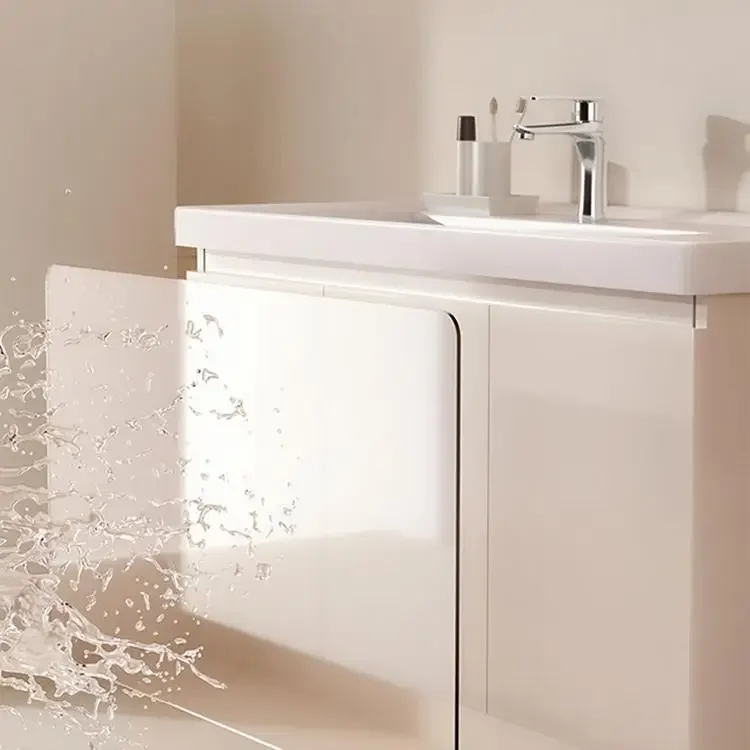 Bathroom Cream Air Chamber Cabinet Combination Ceramic Integrated Basin Raw Room Wash Hand Washbasin
