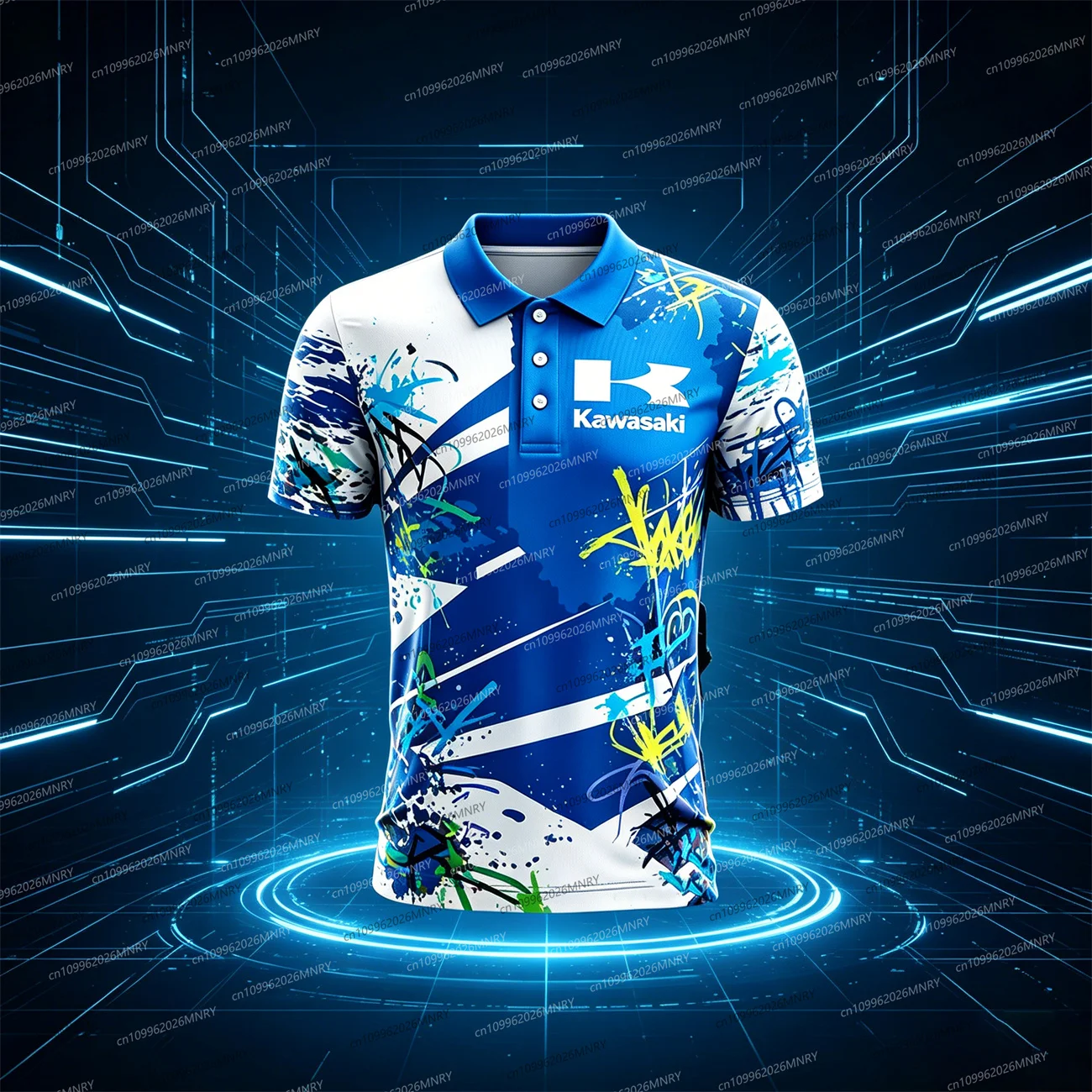

Kawasaki polo shirt man Riding Sunscreen Fast Drying Sweat Men's clothing 3d Print Women T-shirt Summer Men Motorcycle T-shirt