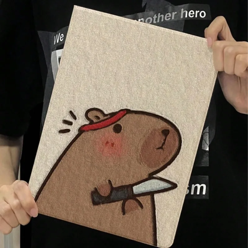 360 Degree Rotation Smart Cover for IPad Air Case IPad 10th Gen Air 5th 4th 10.9 Pro 11 Inch IPad 10.2 7th 9th 8th Cute Capybara