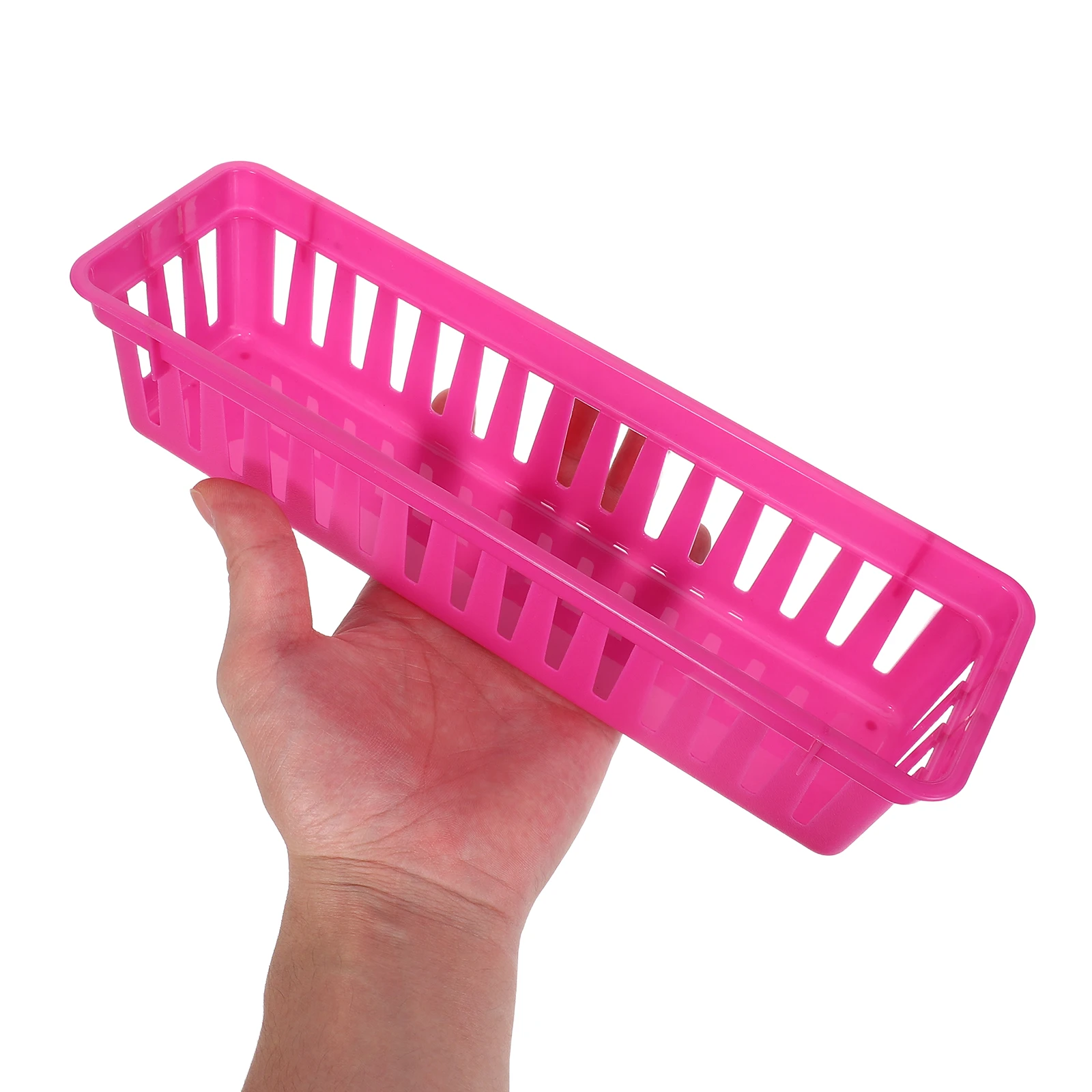 

12pcs Rectangle Mini Storage Trays For Crayon Pencil Container Bin Office Desk Organizer Basket Pen Tray Narrow Plastic