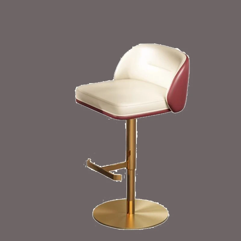 Bar Chairs White Soft Relaxing Height Cream Accent Counter Metal Aesthetic Bar Chairs Design Leather Banqueta Home Furniture