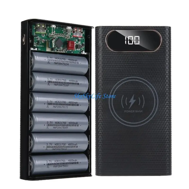 

E65E Portable 5W 10W 22.5W Fast QC3.0 PD Detachable LCD 6x21700 Battery for Case for Shell Wireless Chargin