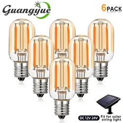 T22 LED Light E12 E14 1W Mini Vintage Filament Light Bulb DC 12V 24V Super Warm Replacement Led Bulb For Solar String Lights