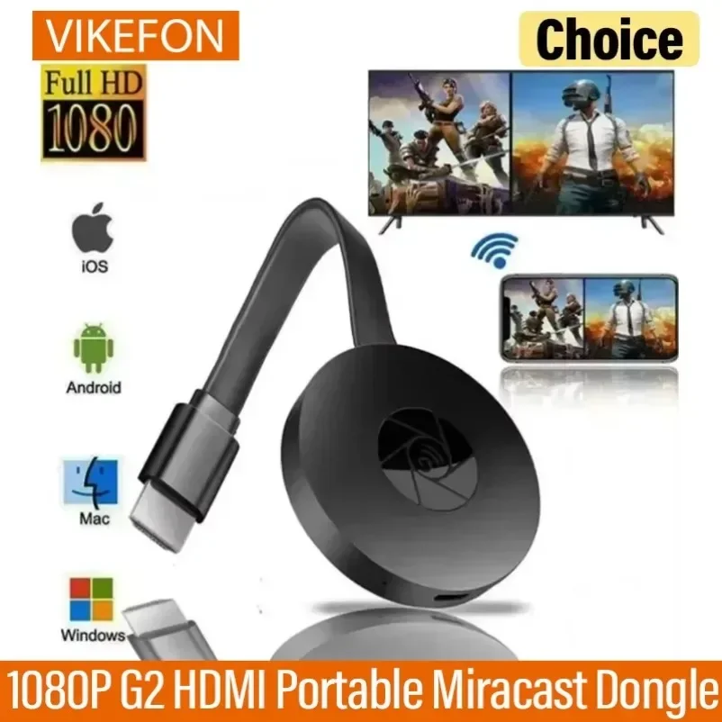 HDMI-Compatible 1080P For MiraScreen Display Anycast Wifi Portable Miracast Dongle Compatible For TV Android Ios Mirror Screen