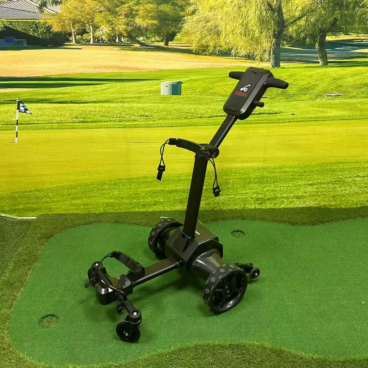 

Professional Electric Remote Control Golf Pull Automatic Follow Golf Trolley with Drink Holder