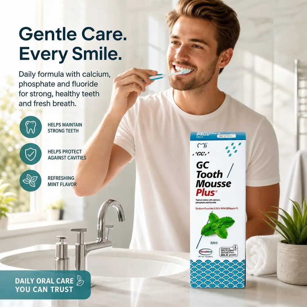 Original GC Tooth Mousse Plus Anti-Cavity Fluoride Paste - Children & Adults Oral Care Teeth Protection Solid Topical Cream