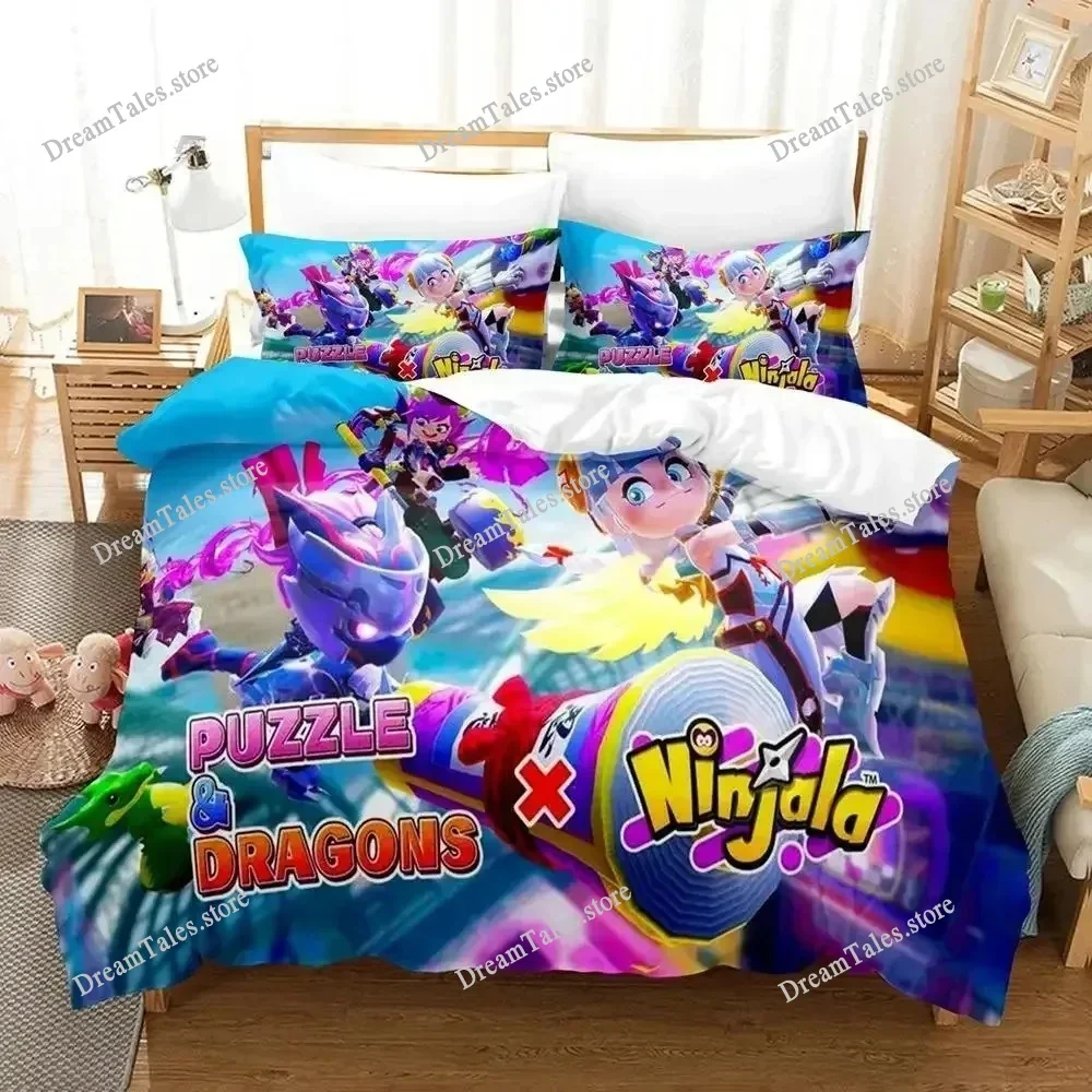 Ninjala New Bedding Set Single Twin Full Queen King Size Bed Set Adult Kid Bedroom Duvet Cover Sets 3D Print Game Anime