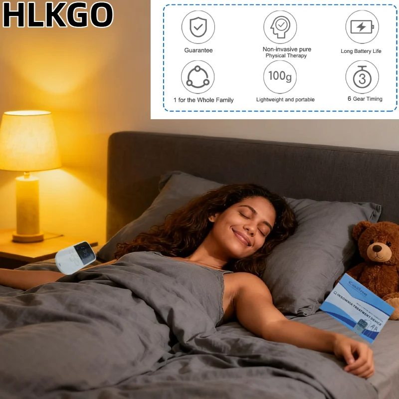 Anxiety Relief CES Ear Clip Device, Cranial Electrotherapy Stimulation Sleep Aid for Insomnia and Head Pain Fast Sleep