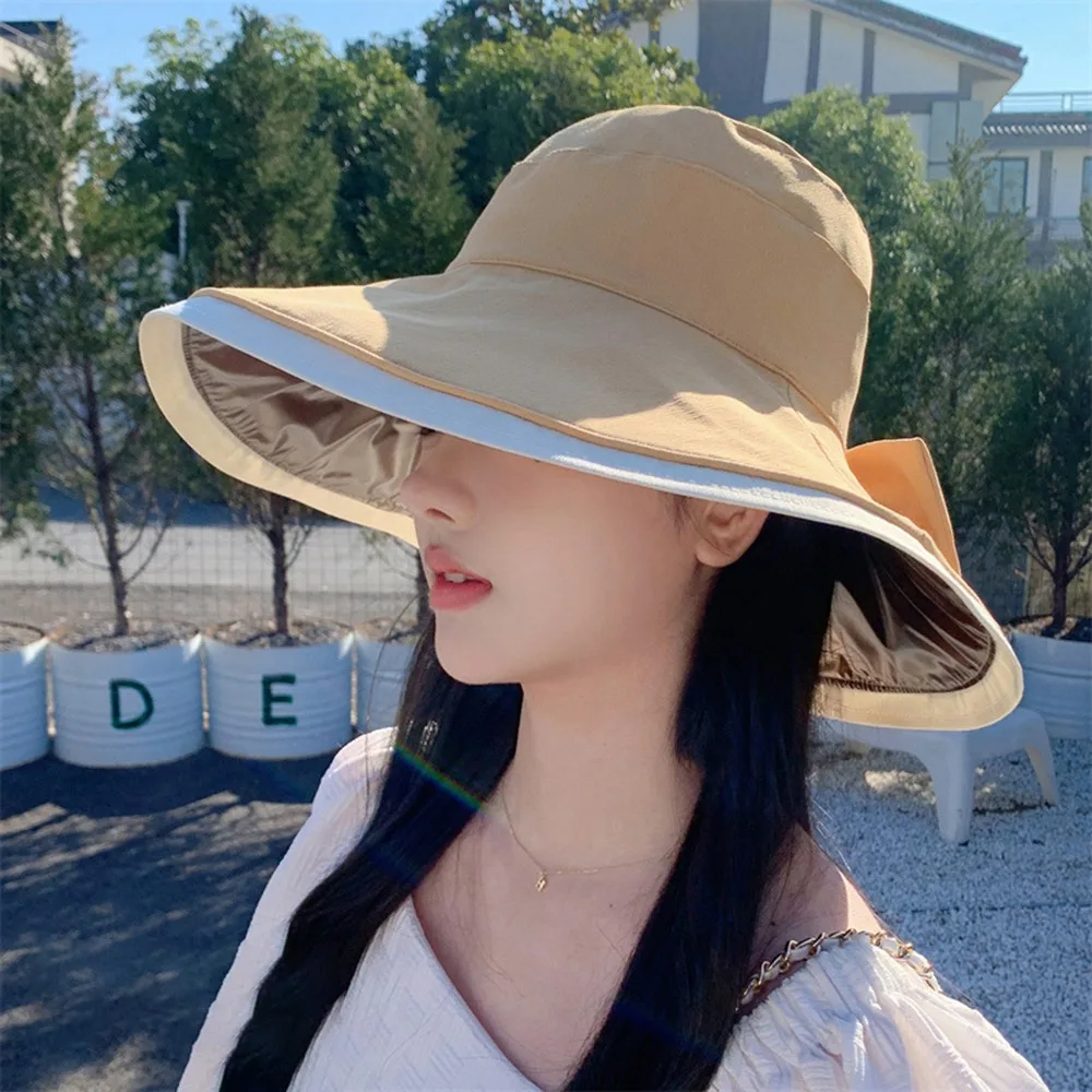 

New Foldable Bucket Hat Sunscreen Wide Brim Fisherman Hat Quick-drying Panama Caps for Camping Hiking