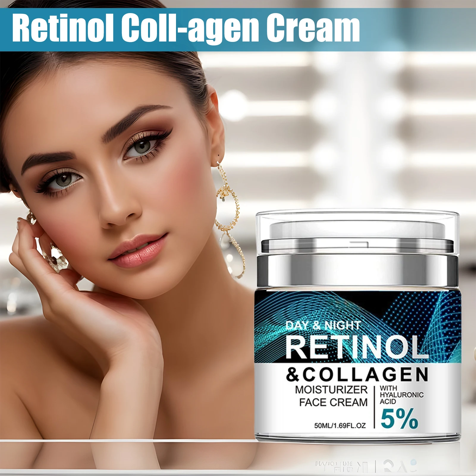 50g Retinol Face Cream Anti Age Firming Smoothing Rejuvenating Moisturizing Face Cream Retinol essence Collagen Hyaluronic cream - view 5