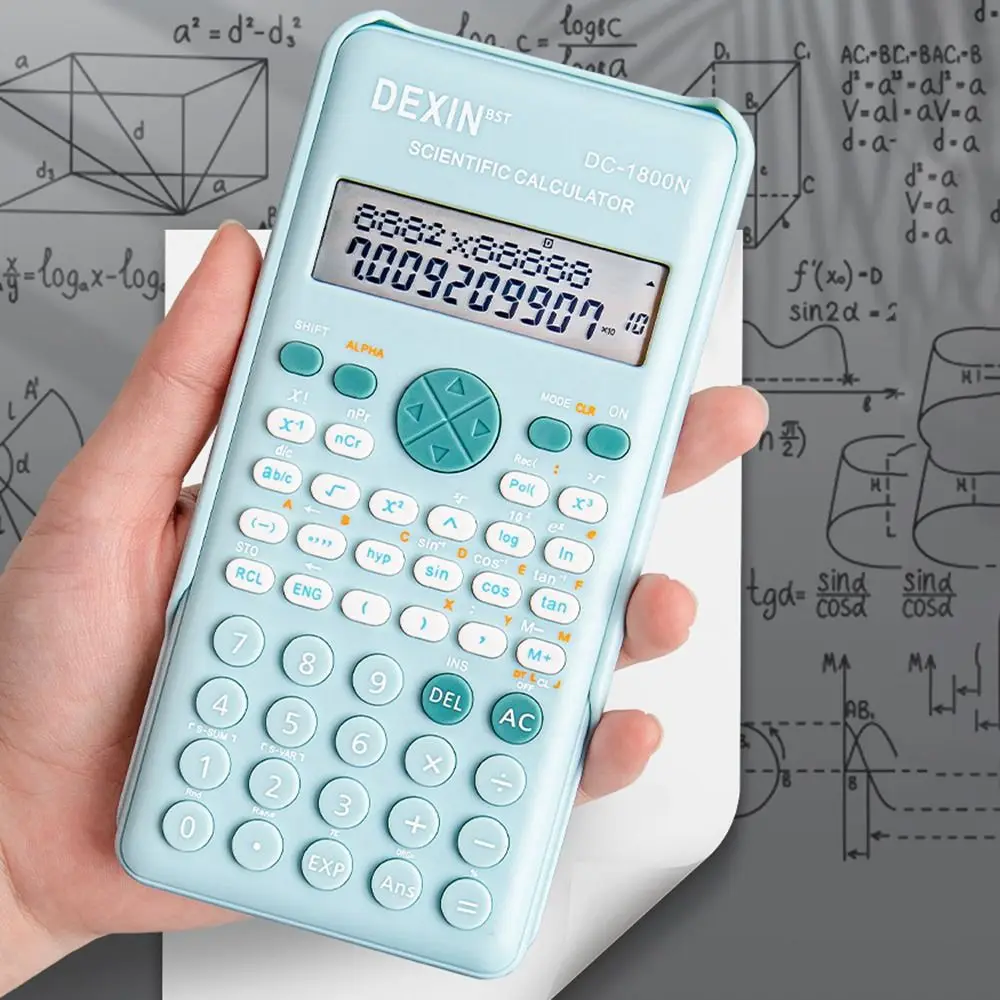 240 Functions Engineering Scientific Calculator 2-Line 10-Digital Standard Function Calculator Desk Accessories