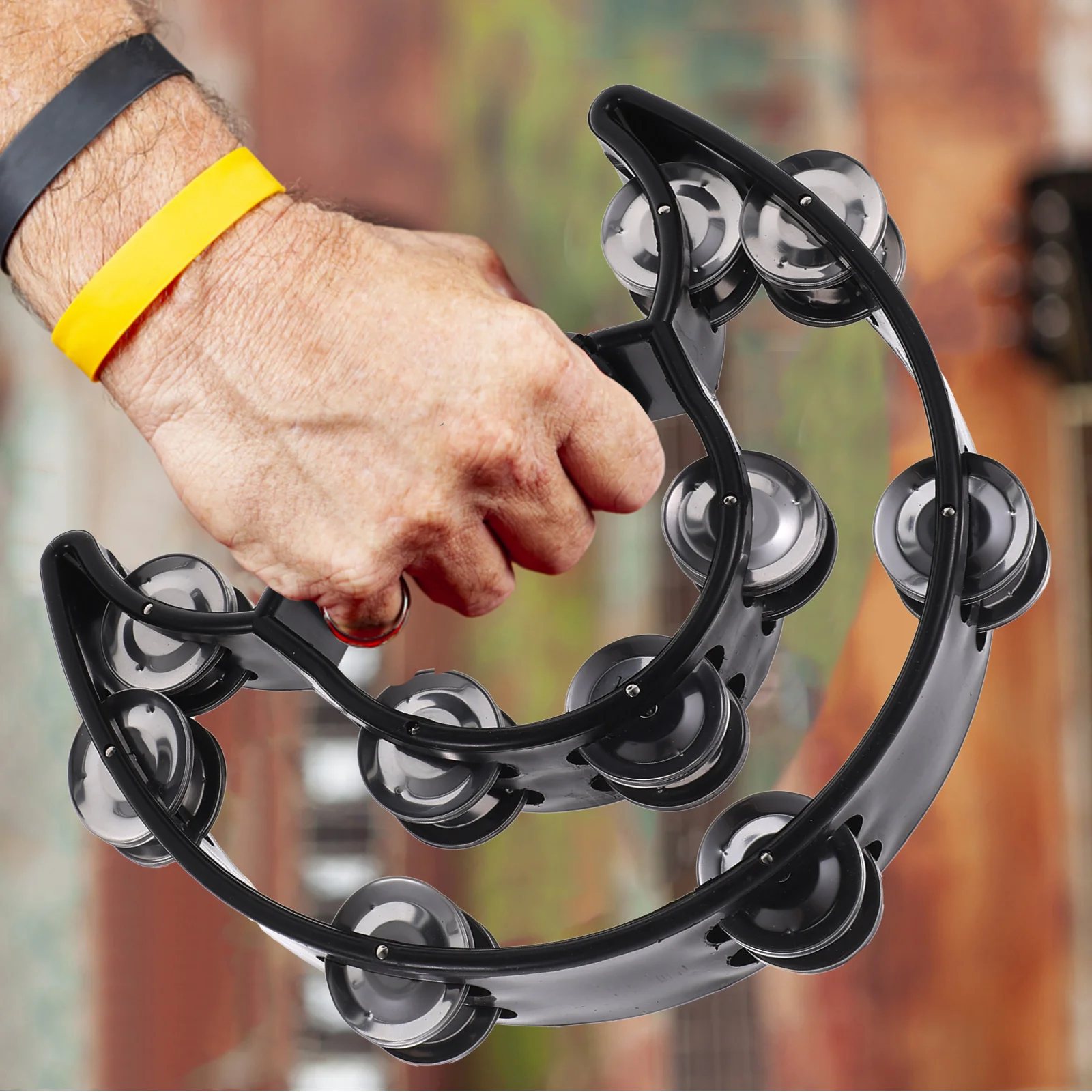 

6 шт., двухрядный бубен для ног, ручной ударный набор для детей, музыкальное образование, детские шейкеры, колокольчики для ног, детский шейкер для яиц