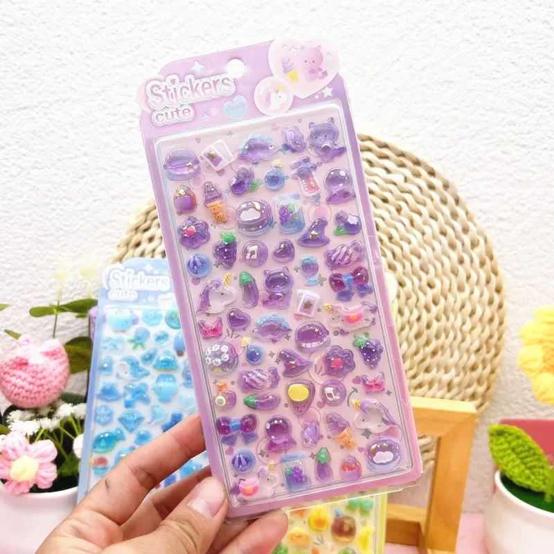 

3D-наклейки с рельефным рисунком, мультяшные, хрустальные, для творчества, награды для детей, для украшения чехлов телефонов, кружек, подарки