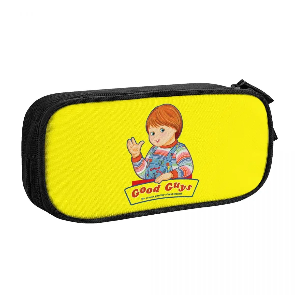 Good Guys Child's Play Pencil Cases for Boy Girl Large Capacity Chucky Doll Pen Box Bag Stationery