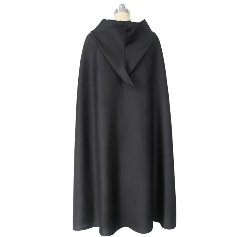 Men's Halloween Renaissance Costume Medieval Robe Templar Cosplay Cape Cloak with Hood Dance Party Stage Performance Clothing