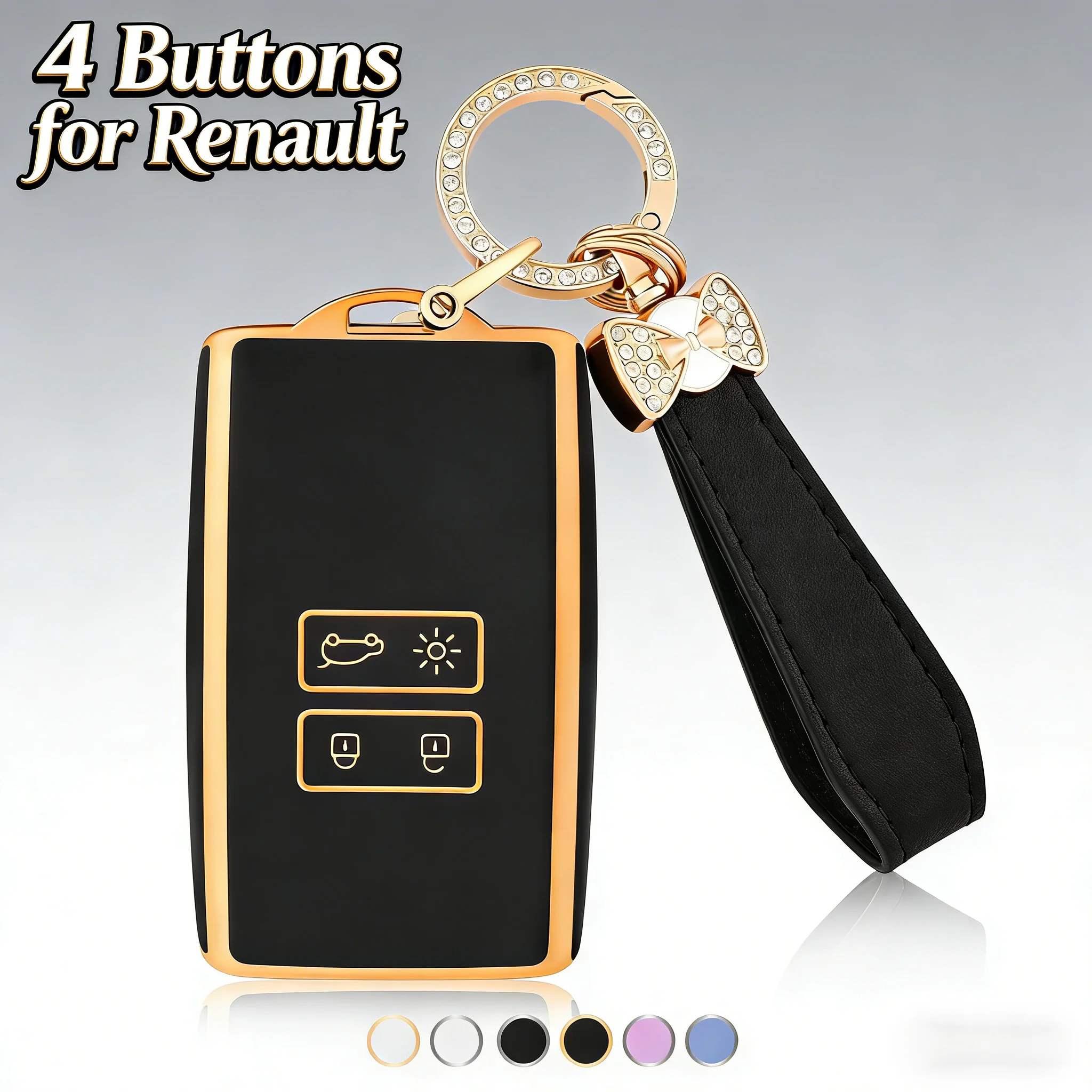 TPU Key Fob Cover for Renault Koleos Captur Megane Clio Scenic Talisman Arkana Accessories Key Shell Cover Protector for Renault