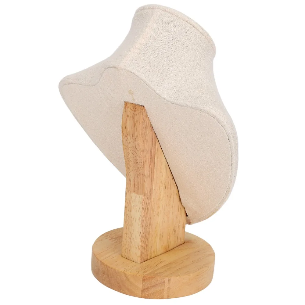 

Stable Solid Wood Display Stand Small Size Portrait Jewelry Holder Bust Shape Luxury Bust Model Stand Retail Show