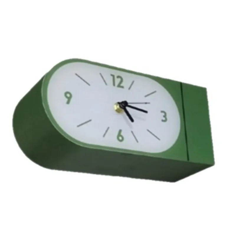 Living room decorative wall clock, simple silent double-sided clock, corner art clock