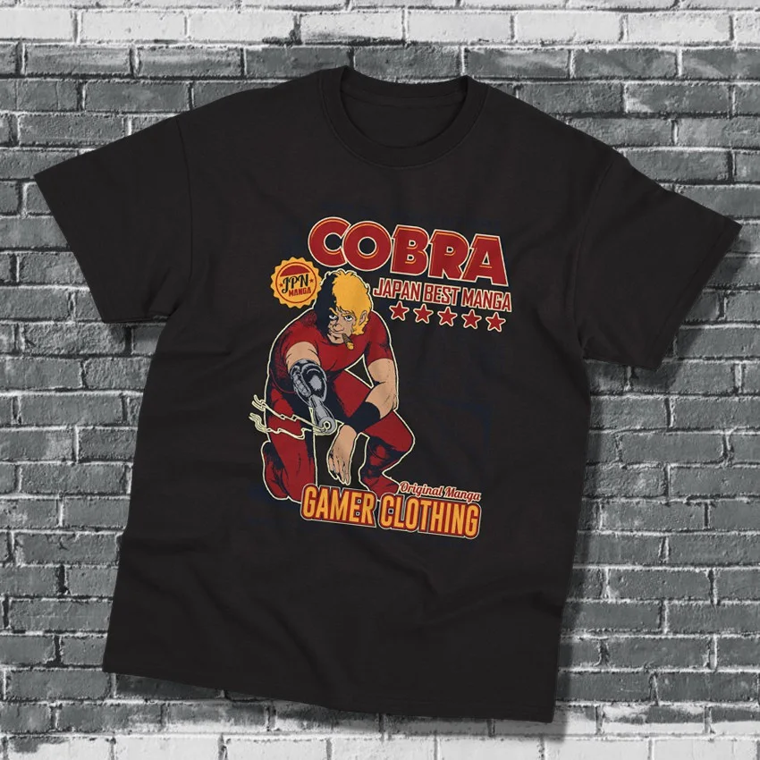 

0409 Cobra The Space Pirate Psychogun Kobura Adventure gift t shirt 100% cotton Printed Graphic tee Y2K clothes All size Tops