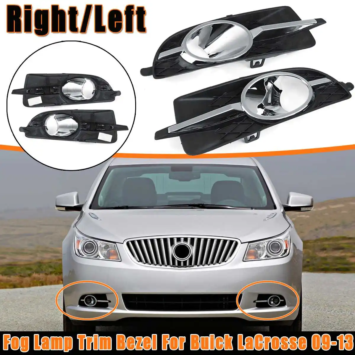 

Front Bumper Lower Fog Light Lamp Trim Bezel For Buick LaCrosse 2009 2010 2011 2012 2013 #20859107 20859108 Og Lamp Trim Bezel