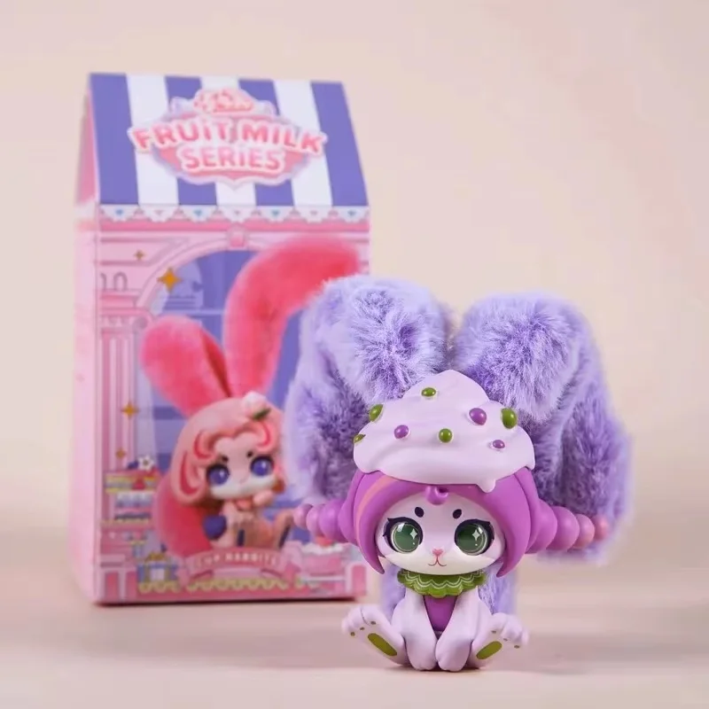 

Серия кролика, фруктового молока, модная слепая коробка, милая игрушка, фигурка, украшение, новая распродажа, оригинальный дизайн, подарки-сюрпризы для украшения