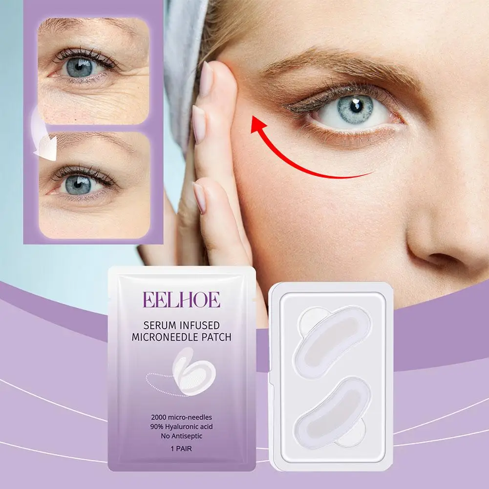 1/2pcs Micro-needle Under Eye Patch Eye Mask Anti-Wrinkle Eye Smooth Eye Circles Moisturizing Care Dark Crow's Patches NO Label