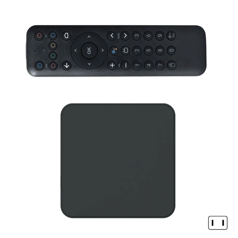 Set of KM7SE TV Box 4K 2.4G/5GHz Double Bands BLE5.1 Media Player Set-top Box with HDTV 2.1 Cable and Remote